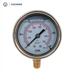 Säkerhetsglasolja fylld tryckmätare